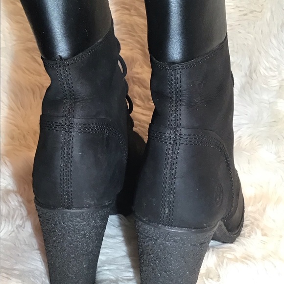 Timberland black leather ankle boots size 7 - Picture 6 of 9